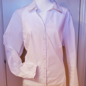 NWOT XL White Button Up Top
